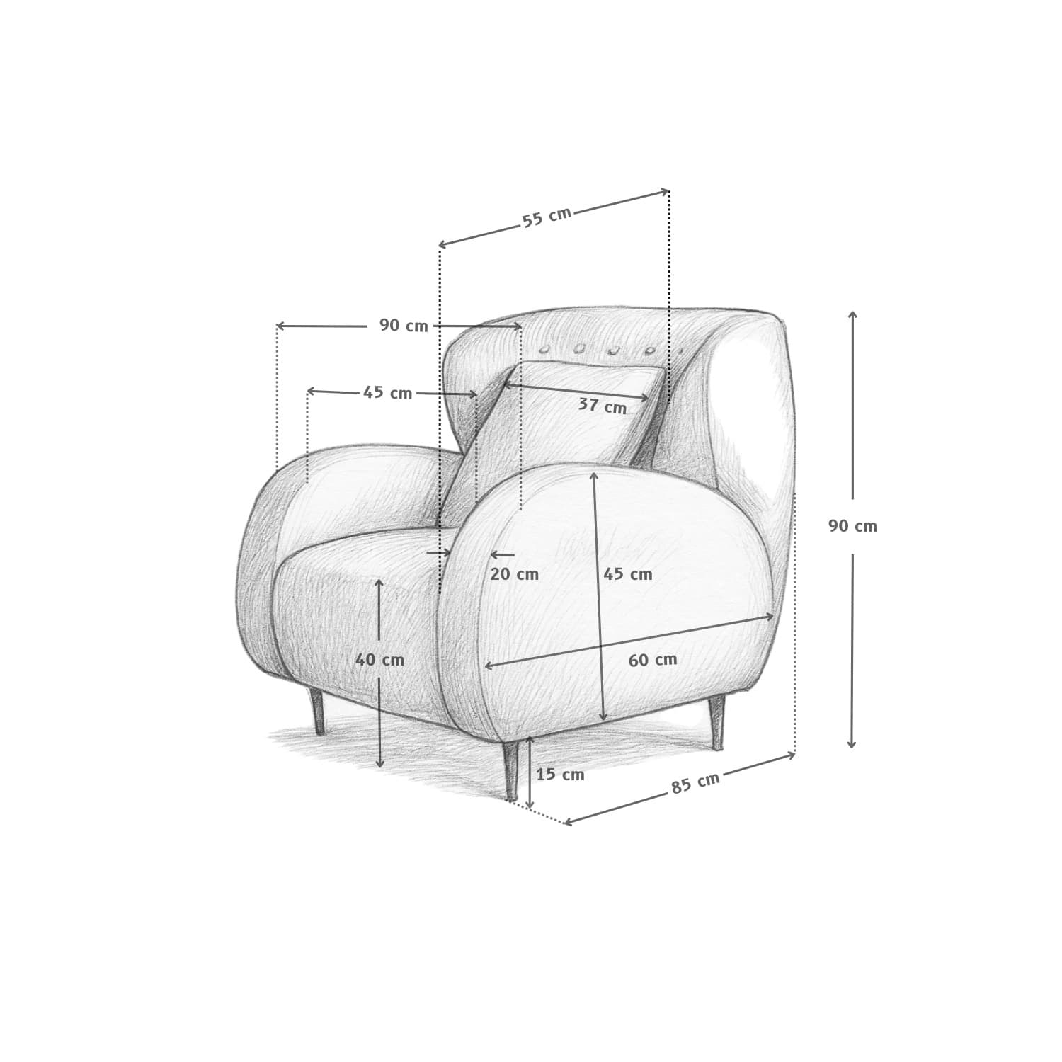 Eric Ivory Armchair