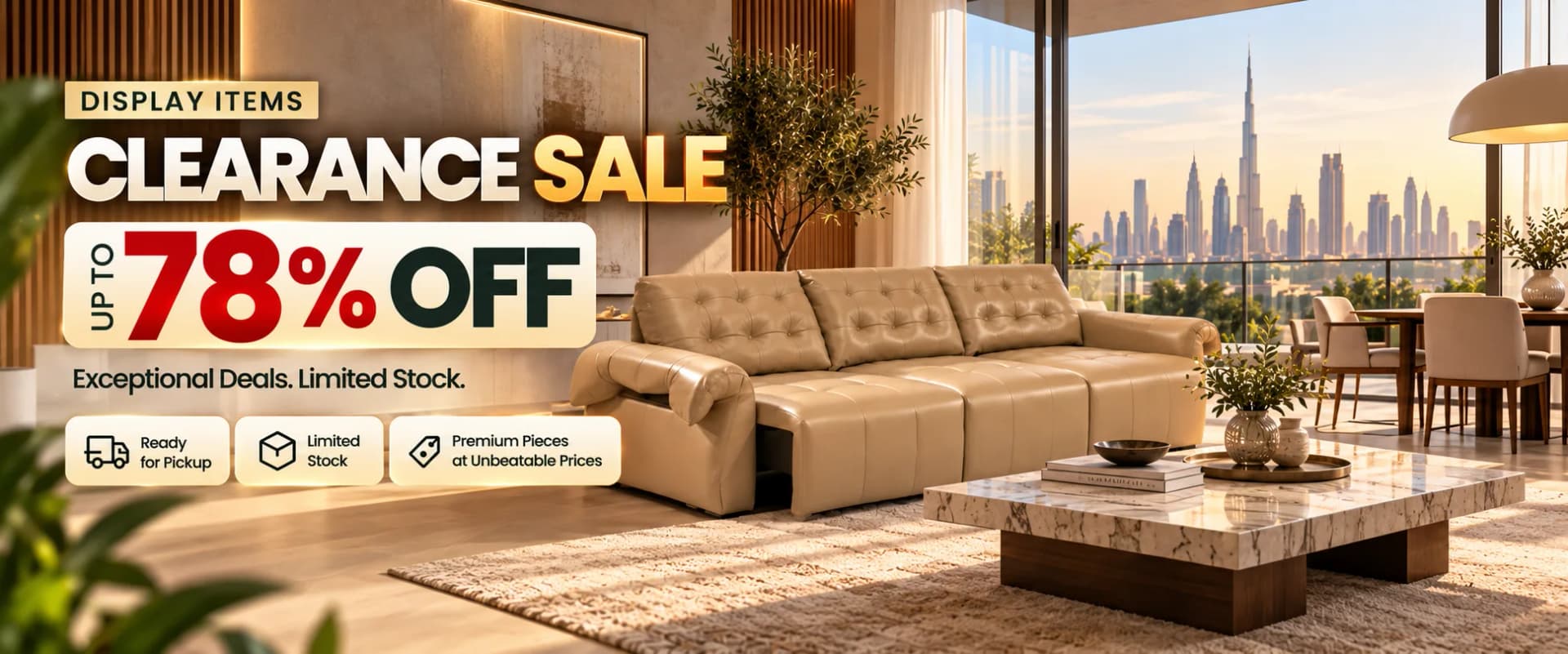 Display items clearance sale - up to 78% off